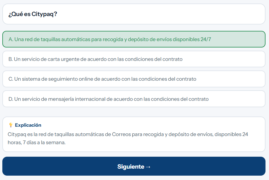 Pregunta con explicación